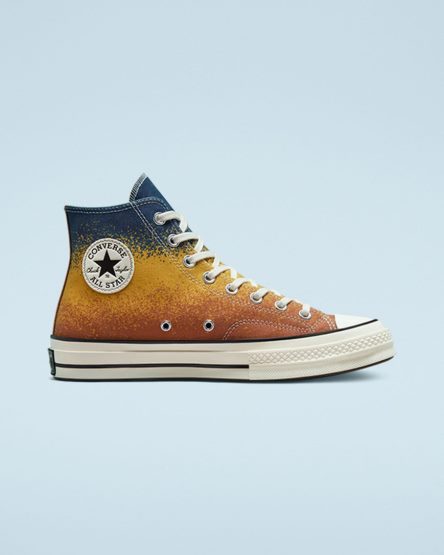 Pánské Boty Vysoké Converse Chuck 70 Scatter Dye Zlaté | CZ XCTD09